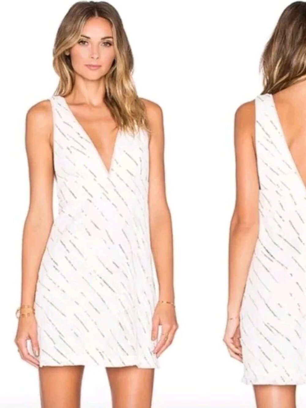 BCBGeneration Ivory Sequin Dress — Size 4